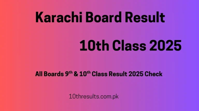 10th Class Result 2025 Karachi Board