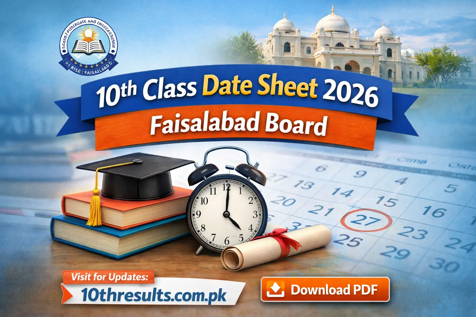 10th Class Date Sheet 2026 Faisalabad Board