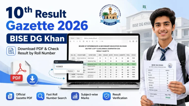 10th Result Gazette 2026 BISE DG Khan