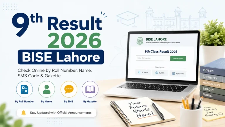 9th Result 2026 BISE Lahore