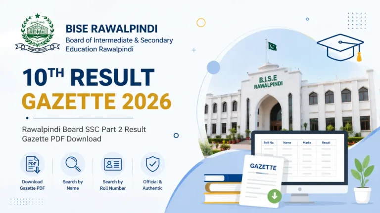 BISE Rawalpindi 10th Result Gazette 2026